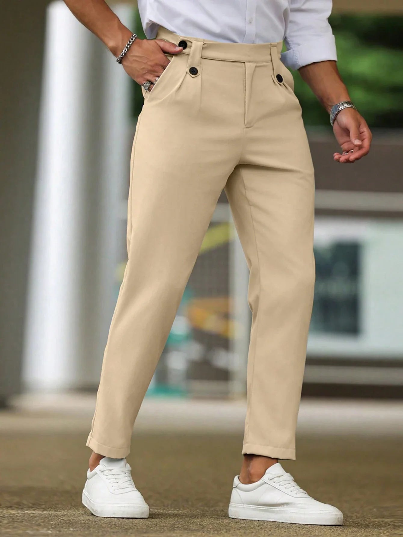 Andrea | Elegante beige Hose für Herren