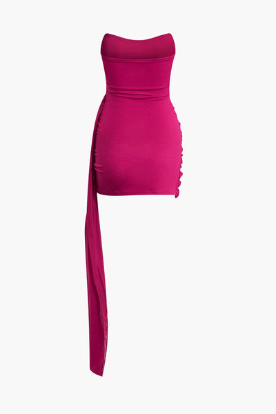 Selina | Asymmetrisches Bandeau-Minikleid mit Drapierung – Sinnliche Eleganz für besondere Anlässe
