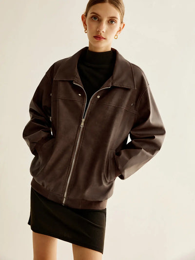 Mila | Zipper-Kunstlederjacke Zendoo.de