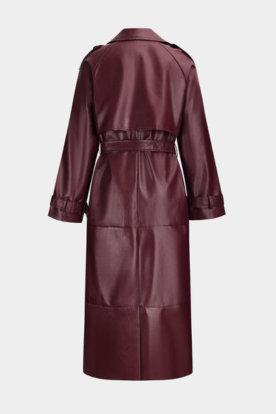 Sophia | Trenchcoat aus Kunstleder – Eleganz und Stärke vereint