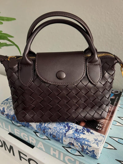Gemma | Geflochtene Mini-Tasche aus Kunstleder